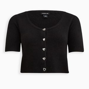 Torrid Short-sleeved Cropped Cardigan